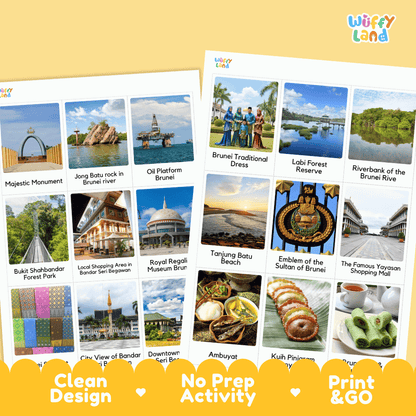 All About Brunei Flashcards Food Culture and Landmarks Printable