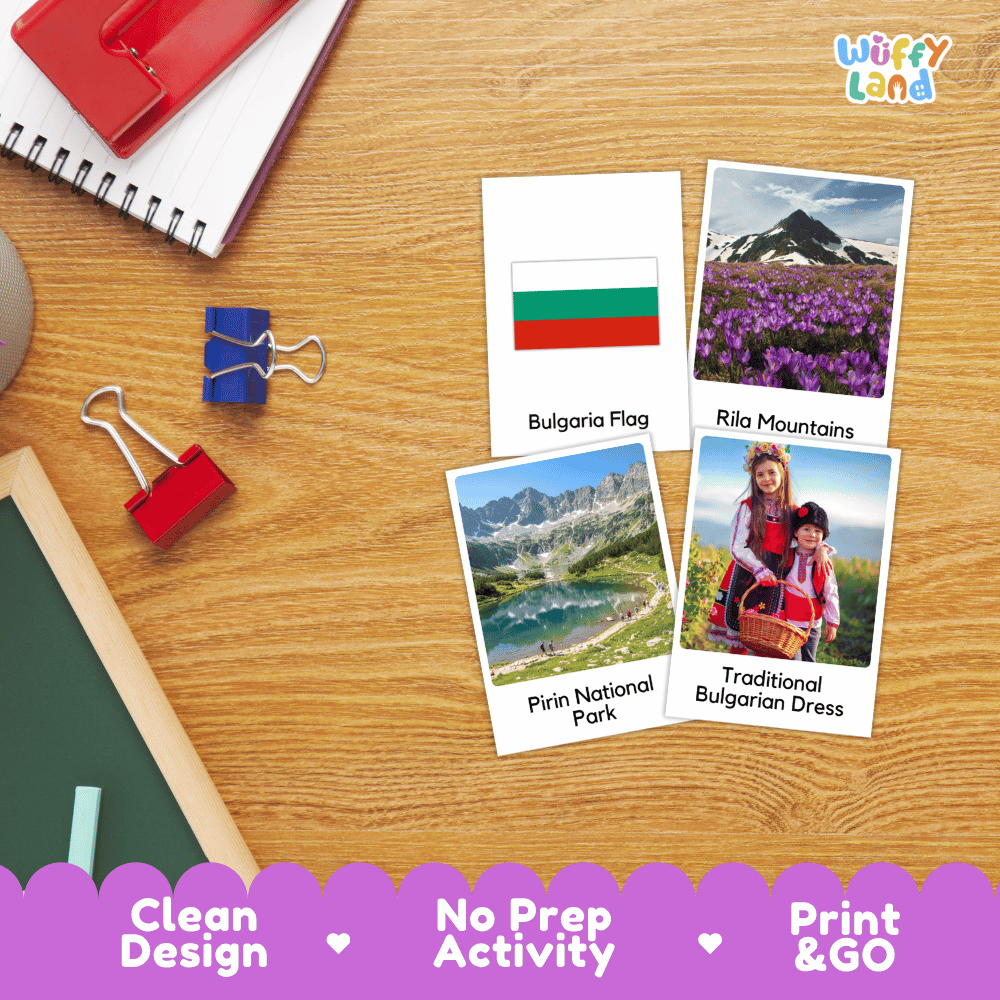 All About Bulgaria Flashcards Food Culture and Landmarks Printable