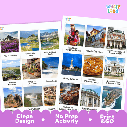 All About Bulgaria Flashcards Food Culture and Landmarks Printable