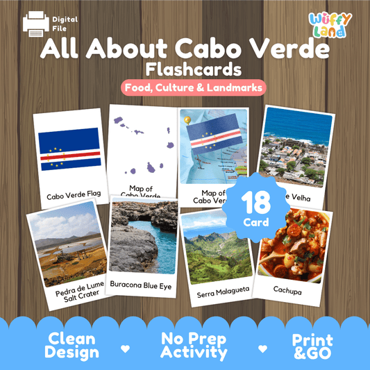 All About Cabo Verde Flashcards - Food, Culture & Landmarks Printable Cards