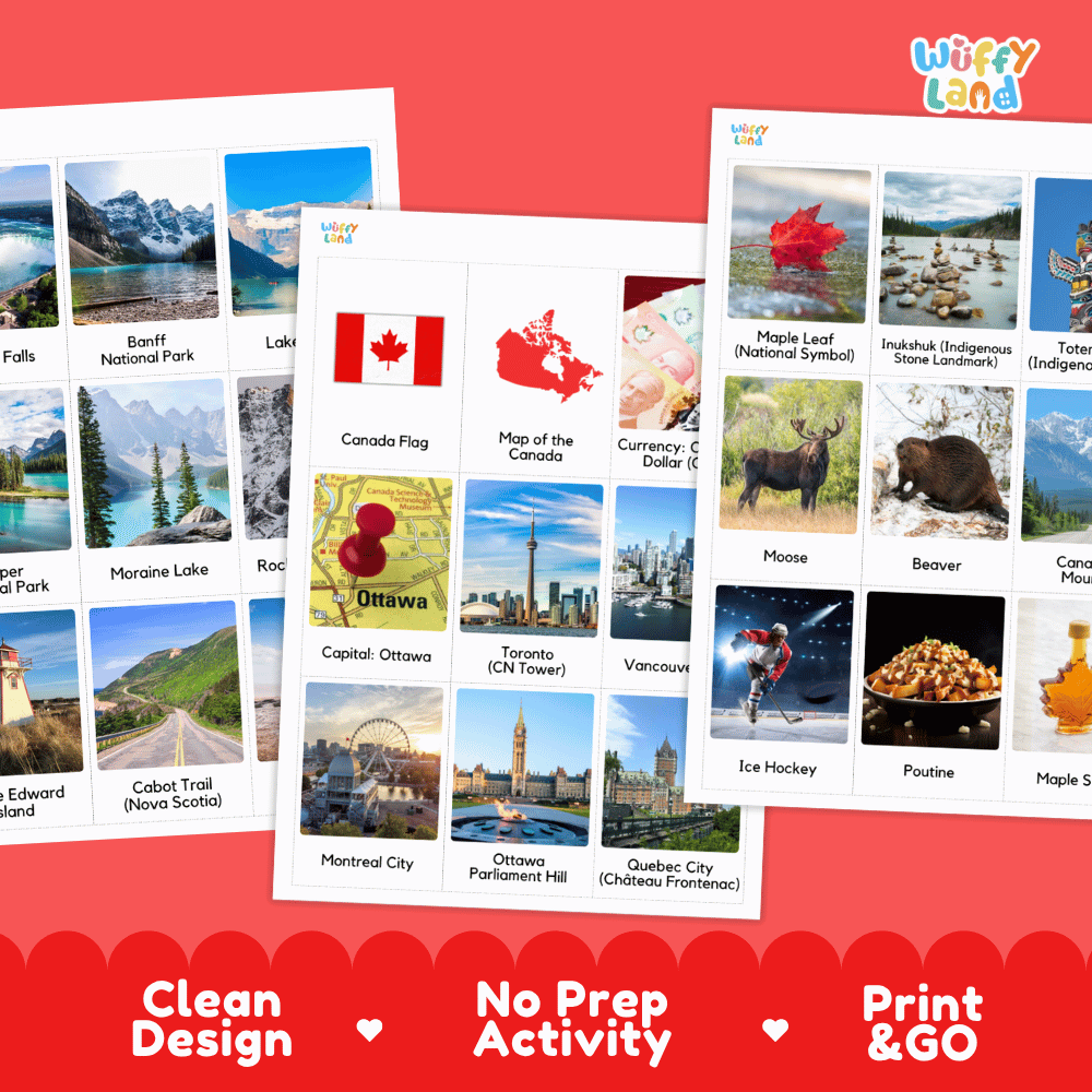 All About Canada Flashcards Food Culture and Landmarks Printable Cards