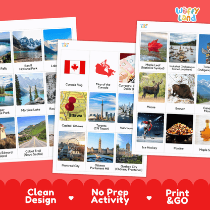 All About Canada Flashcards Food Culture and Landmarks Printable Cards