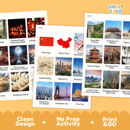 All About China Flashcards Food Culture and Landmarks Printable Cards