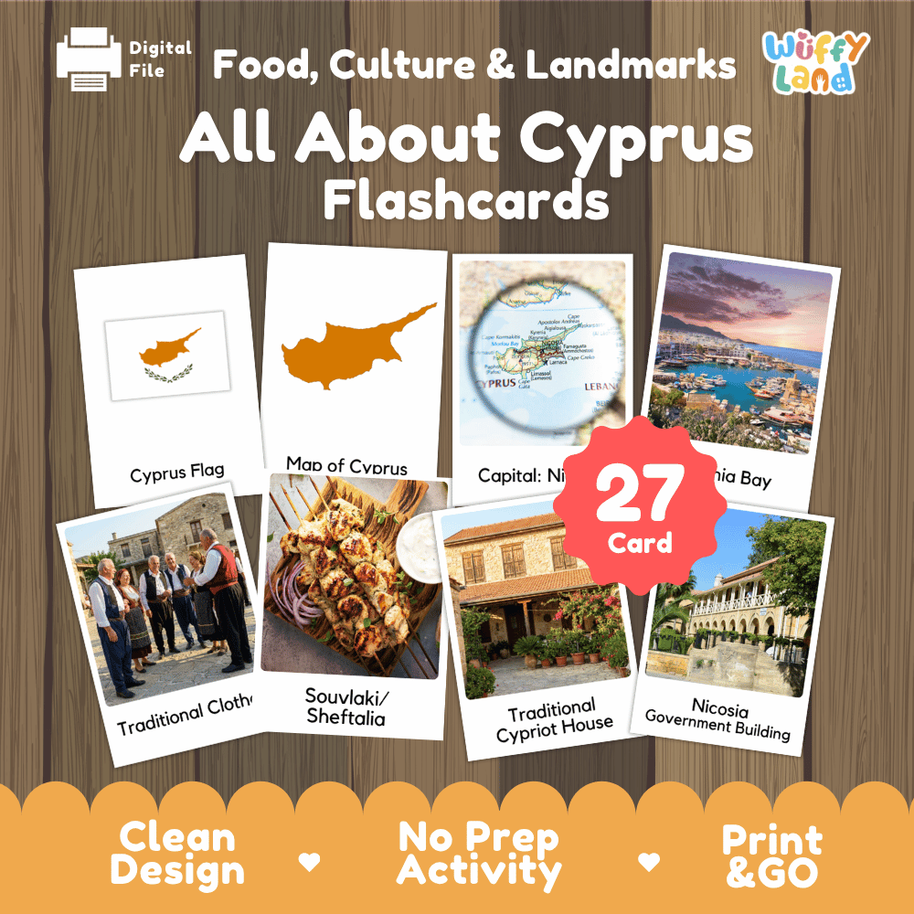 All About Cyprus Flashcards | Food, Culture, and Landmarks Geography Activity