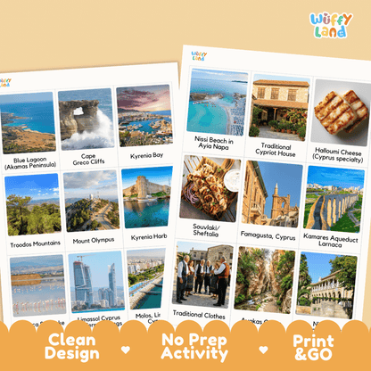 All About Cyprus Flashcards | Food, Culture, and Landmarks Geography Activity