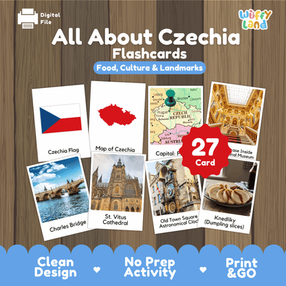All About Czechia Flashcards Food Culture and Landmarks Printable