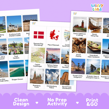 All About Denmark Flashcards Food Culture and Landmarks Printable Cards
