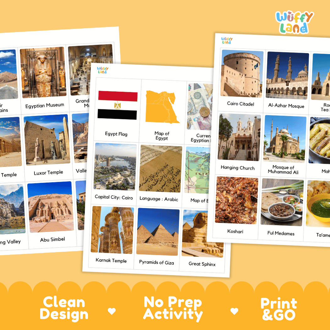 All About Egypt Flashcards - Food, Culture & Landmarks Printable Cards