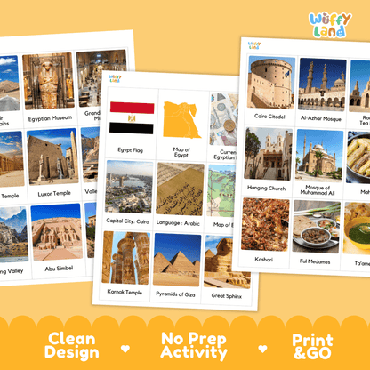 All About Egypt Flashcards - Food, Culture & Landmarks Printable Cards