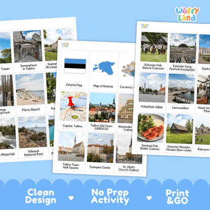 All About Estonia Flashcards Food Culture and Landmarks Printable Cards
