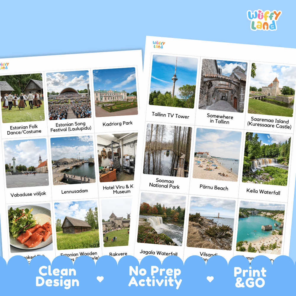 All About Estonia Flashcards Food Culture and Landmarks Printable Cards