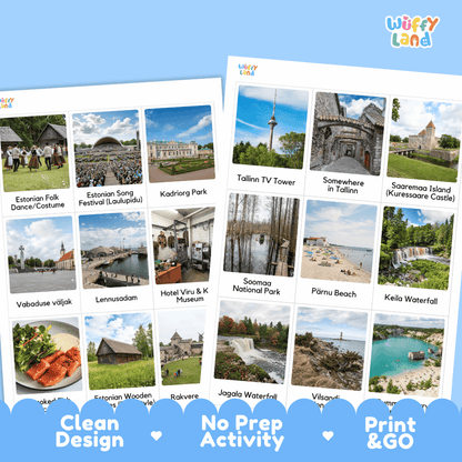 All About Estonia Flashcards Food Culture and Landmarks Printable Cards
