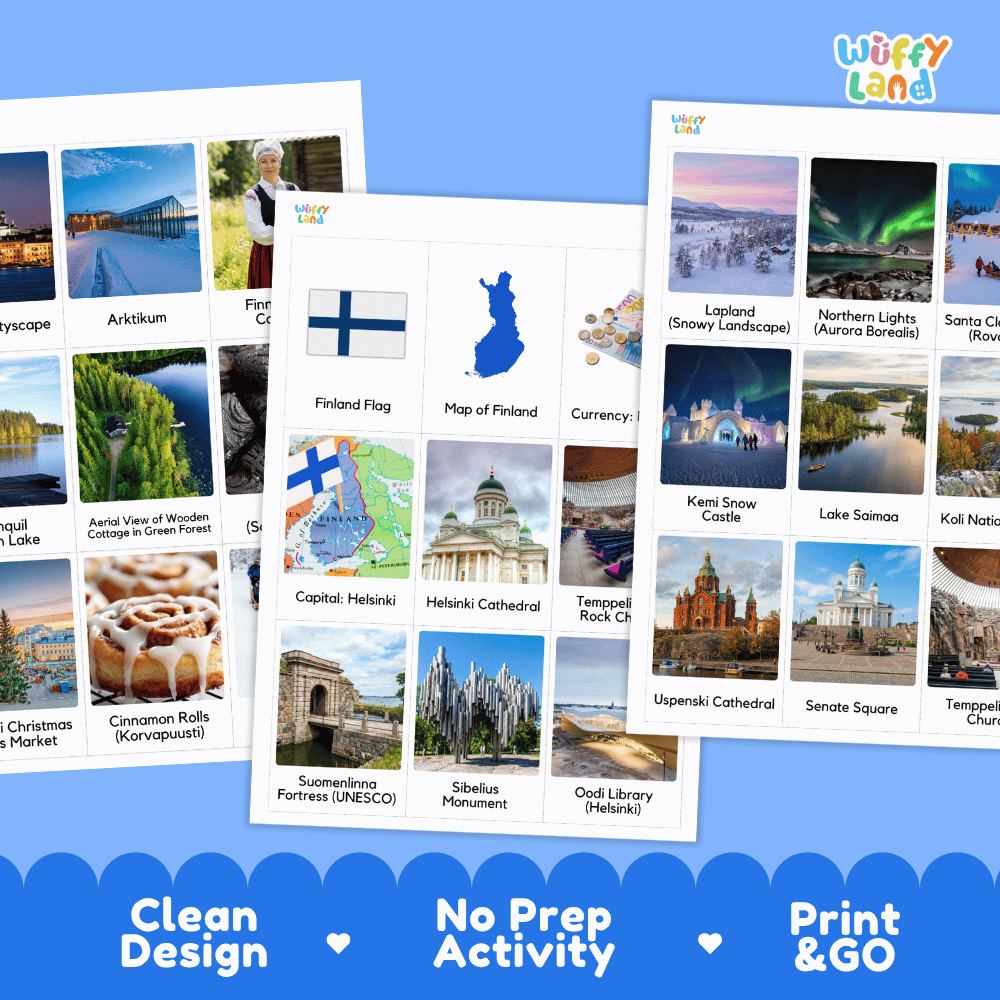 All About Finland Flashcards Food Culture and Landmarks Printable Cards