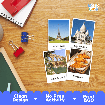 All About France Flashcards Food Culture and Landmarks Printable Cards