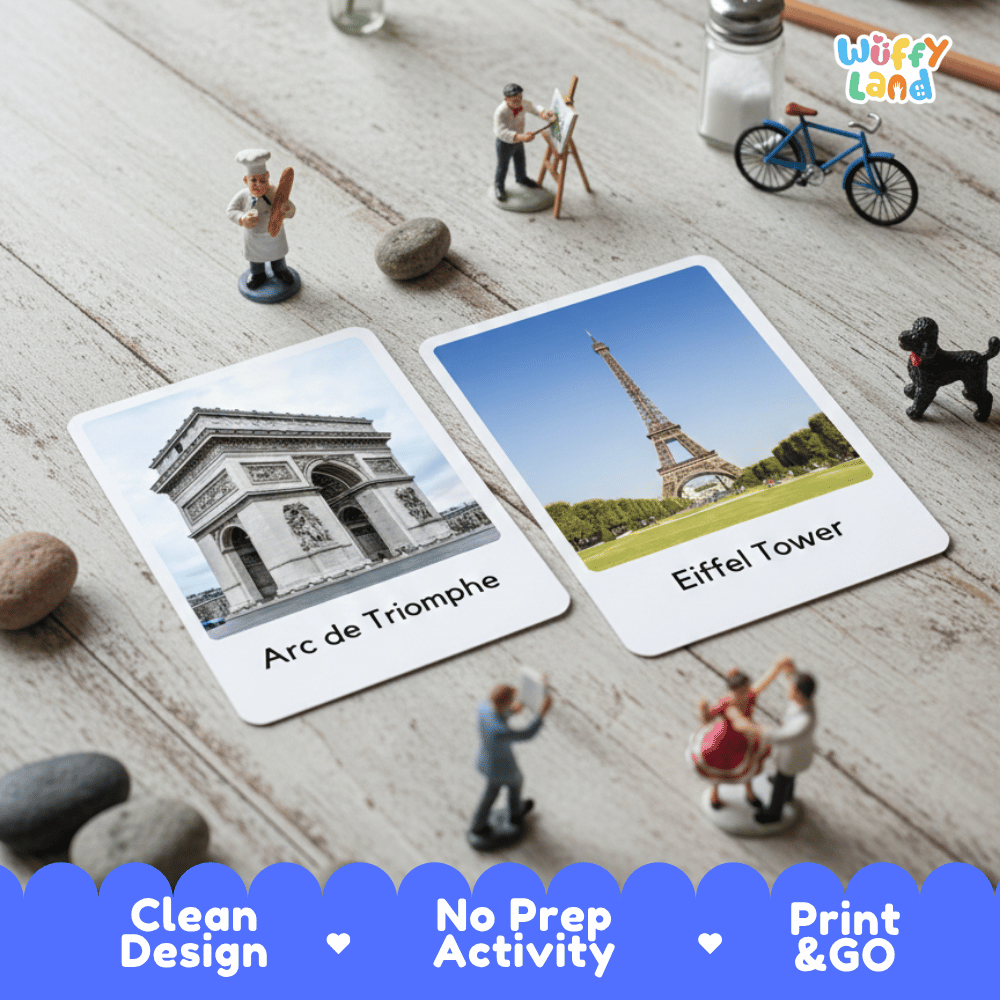 All About France Flashcards Food Culture and Landmarks Printable Cards