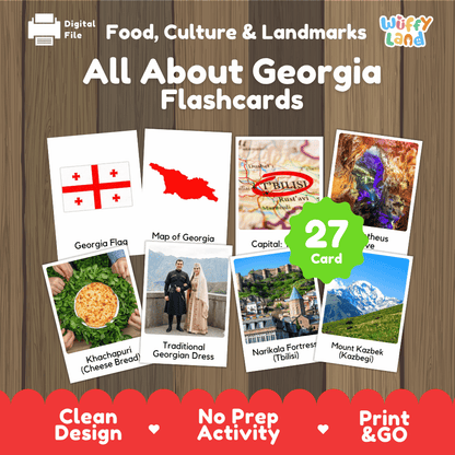 All About Georgia Flashcards | Food, Culture, and Landmarks Geography Activity