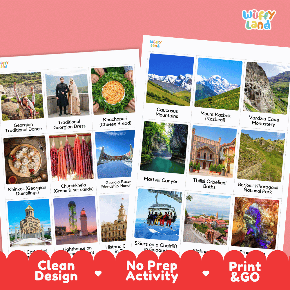 All About Georgia Flashcards | Food, Culture, and Landmarks Geography Activity