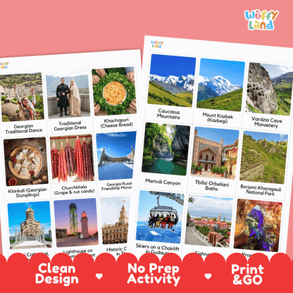 All About Georgia Flashcards | Food, Culture, and Landmarks Geography Activity