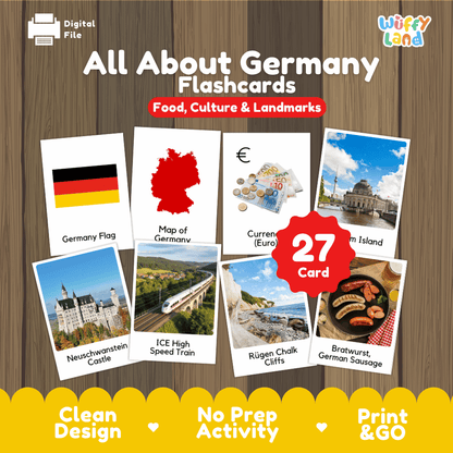 All About Germany Flashcards Food Culture and Landmarks Printable Cards