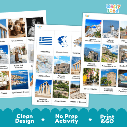 All About Greece Flashcards Food Culture and Landmarks Printable