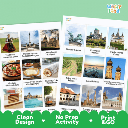 All About Hungary Flashcards Food Culture and Landmarks Printable