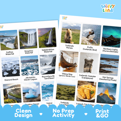 All About Iceland Flashcards Food Culture and Landmarks Printable Cards