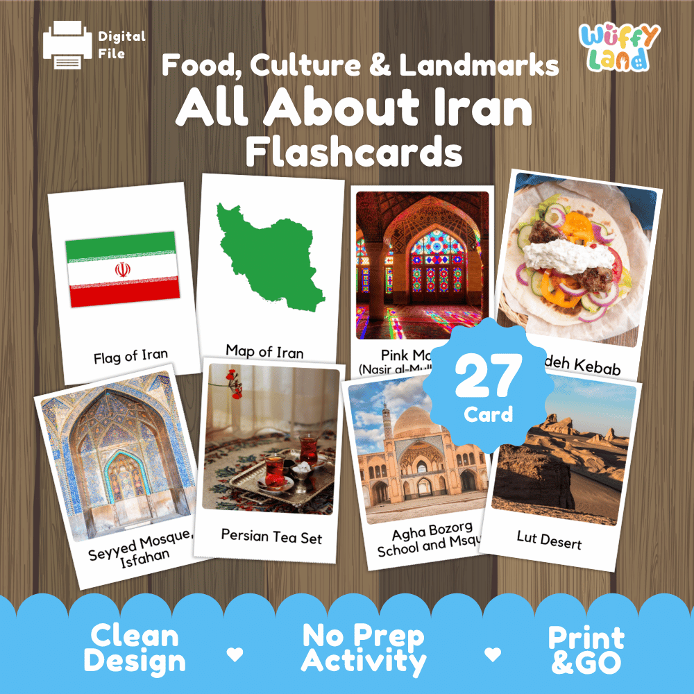 All About Iran Flashcards Food Culture and Landmarks Activity Cards