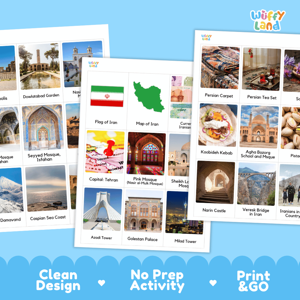 All About Iran Flashcards Food Culture and Landmarks Activity Cards