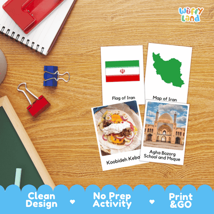 All About Iran Flashcards Food Culture and Landmarks Activity Cards