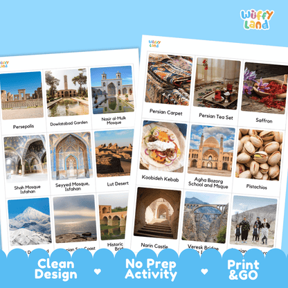 All About Iran Flashcards Food Culture and Landmarks Activity Cards