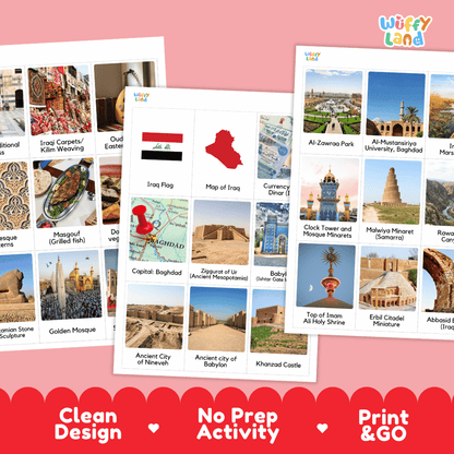 All About Iraq Flashcards | Food, Culture, and Landmarks Geography Activity