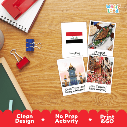 All About Iraq Flashcards | Food, Culture, and Landmarks Geography Activity