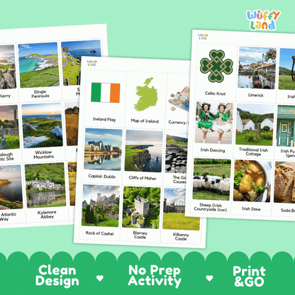 All About Ireland Flashcards Food Culture and Landmarks Printable Cards