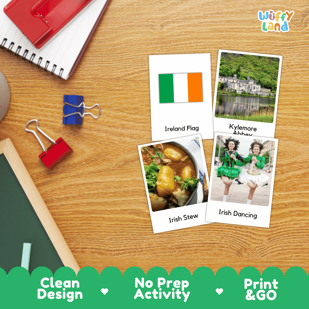 All About Ireland Flashcards Food Culture and Landmarks Printable Cards
