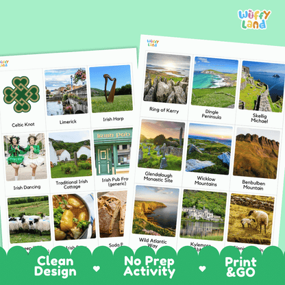 All About Ireland Flashcards Food Culture and Landmarks Printable Cards