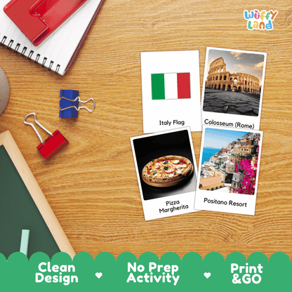 All About Italy Flashcards Food Culture and Landmarks Printable