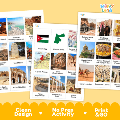 All About Jordan Flashcards | Food, Culture, and Landmarks Geography Activity