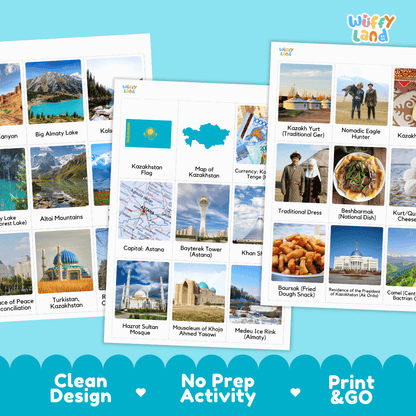 All About Kazakhstan Flashcards Food Culture and Landmarks Printable