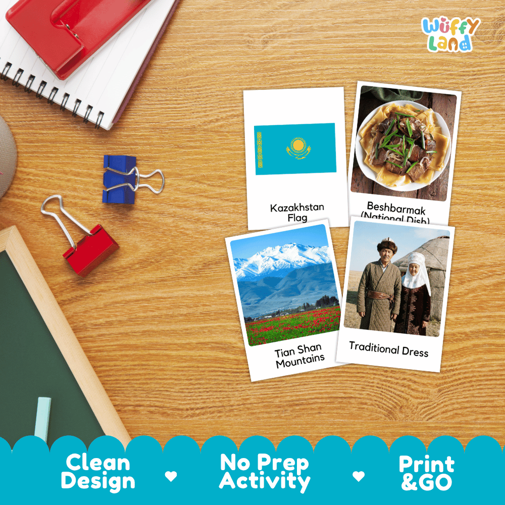 All About Kazakhstan Flashcards Food Culture and Landmarks Printable