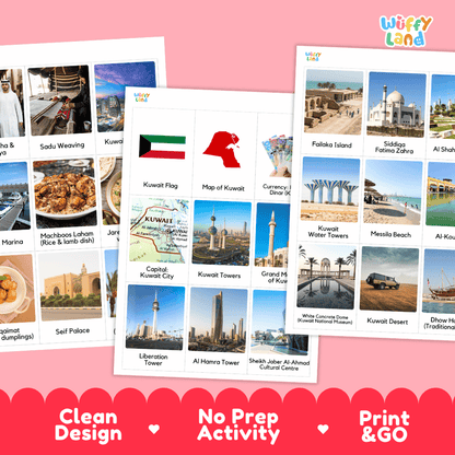 All About Kuwait Flashcards | Food, Culture, and Landmarks Geography Activity