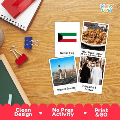 All About Kuwait Flashcards | Food, Culture, and Landmarks Geography Activity