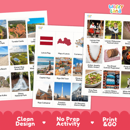 All About Latvia Flashcards Food Culture and Landmarks Printable