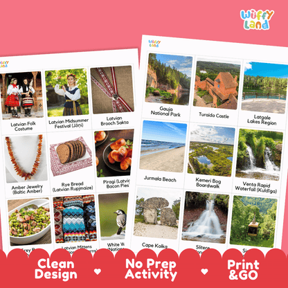 All About Latvia Flashcards Food Culture and Landmarks Printable