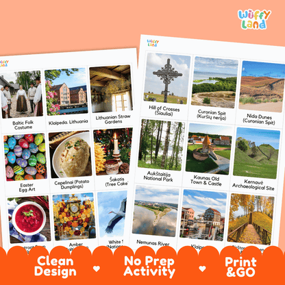 All About Lithuania Flashcards Food Culture and Landmarks Printable