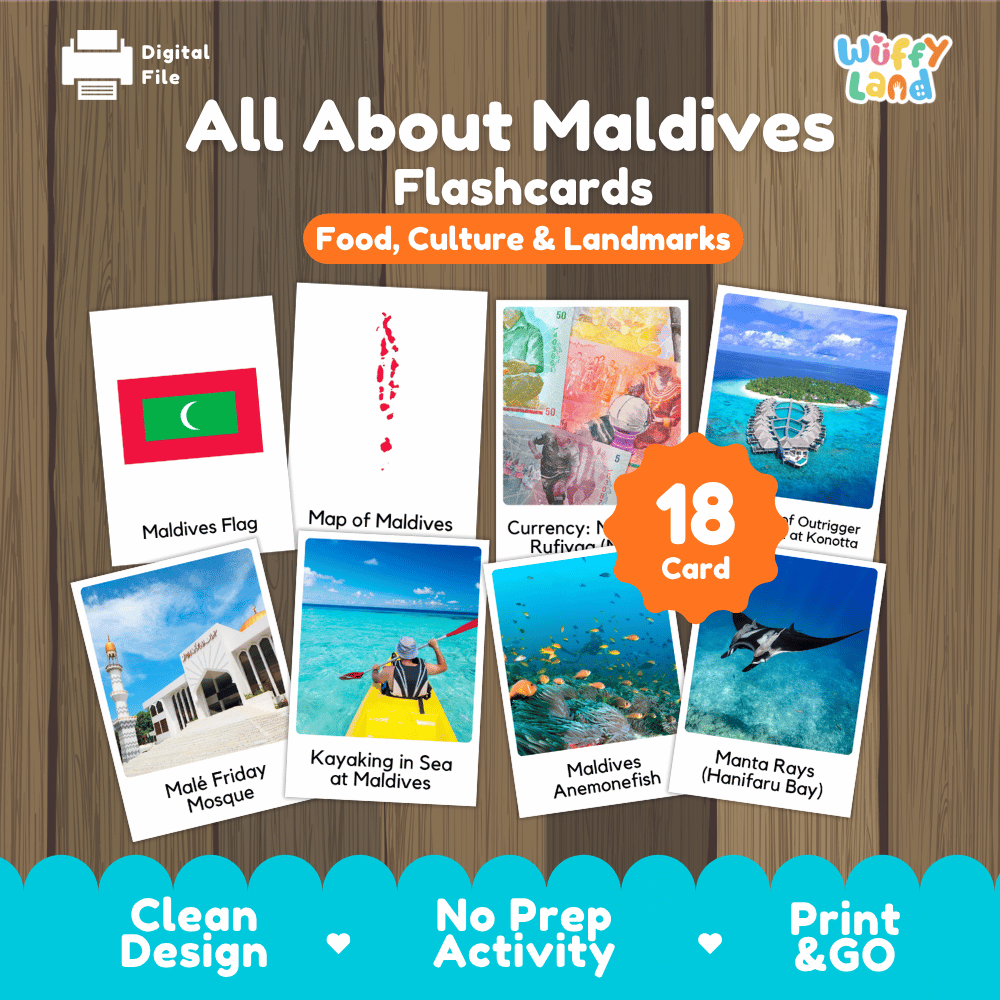 All About Maldives Flashcards Food Culture and Landmarks Printable