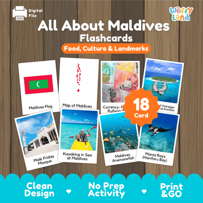 All About Maldives Flashcards Food Culture and Landmarks Printable