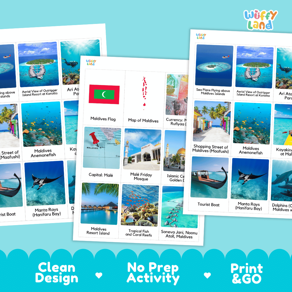 All About Maldives Flashcards Food Culture and Landmarks Printable