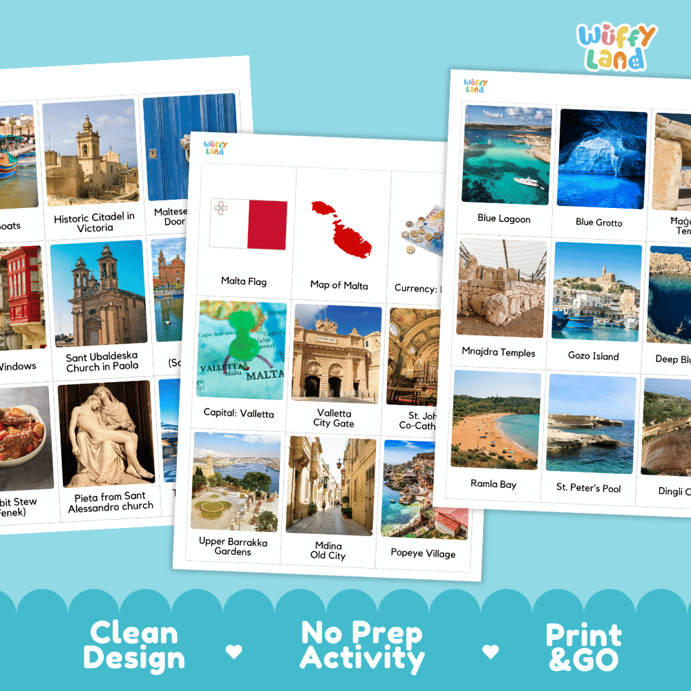 All About Malta Flashcards Food Culture and Landmarks Printable