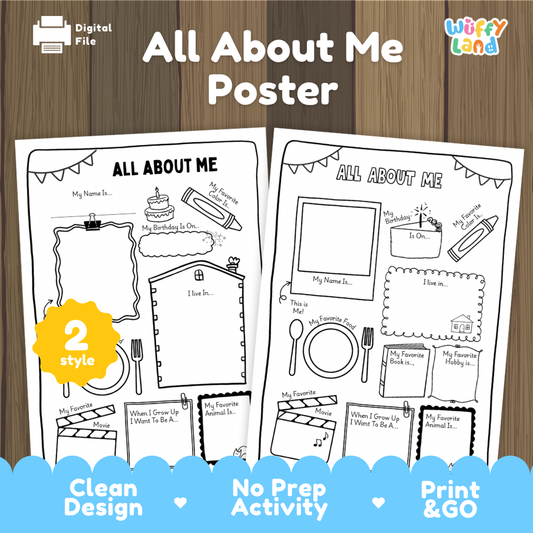 All About Me Worksheet - Student Info Sheet Back to School