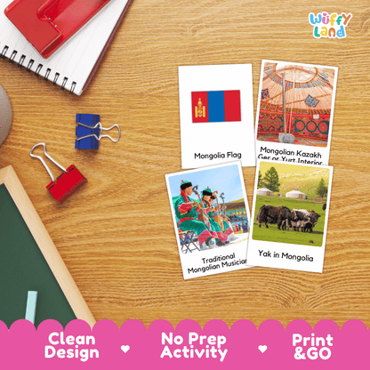 All About Mongolia Flashcards Food Culture and Landmarks Printable